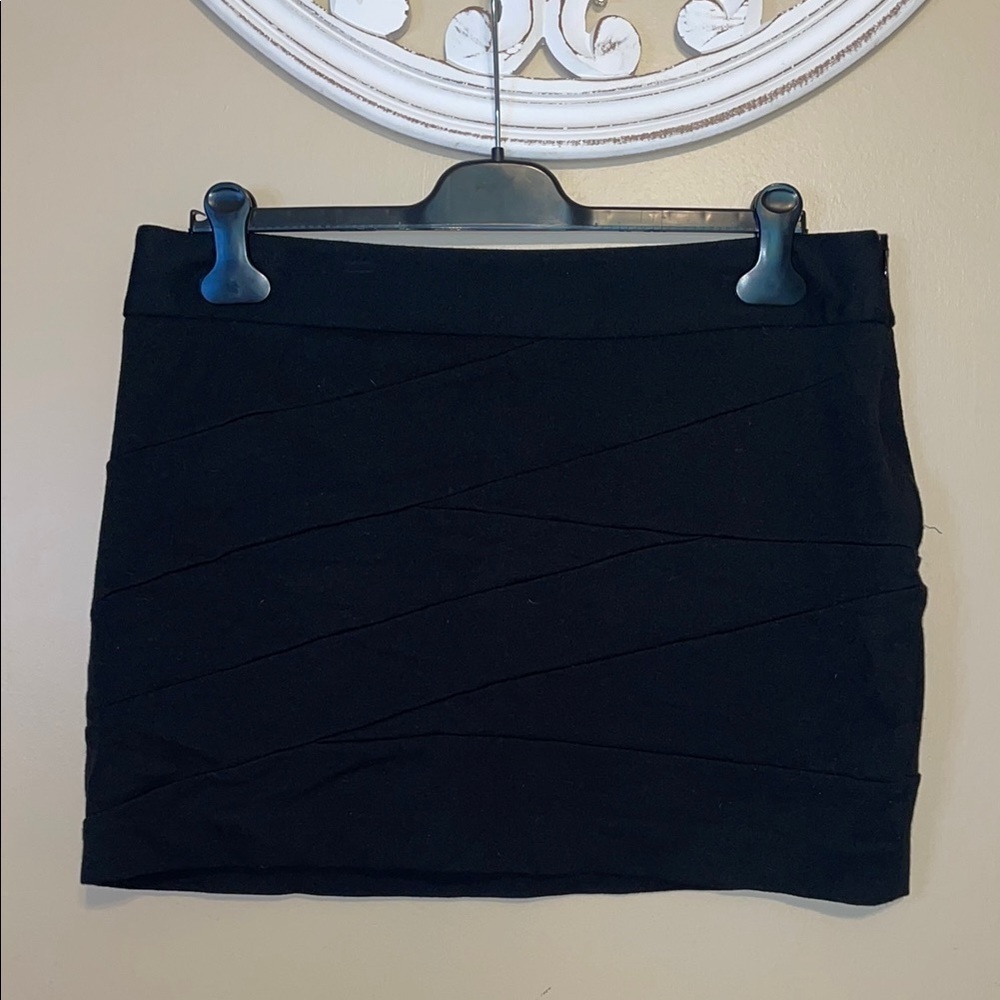 Express women’s 12 large skirt mini black stretch basic night out date party